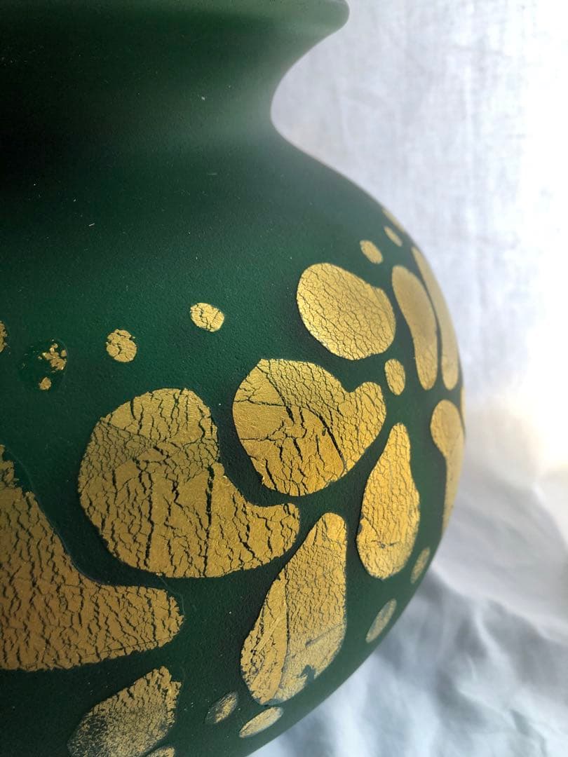 ●骨董品●￼壺●花器●ガラス●河口馬次郎作