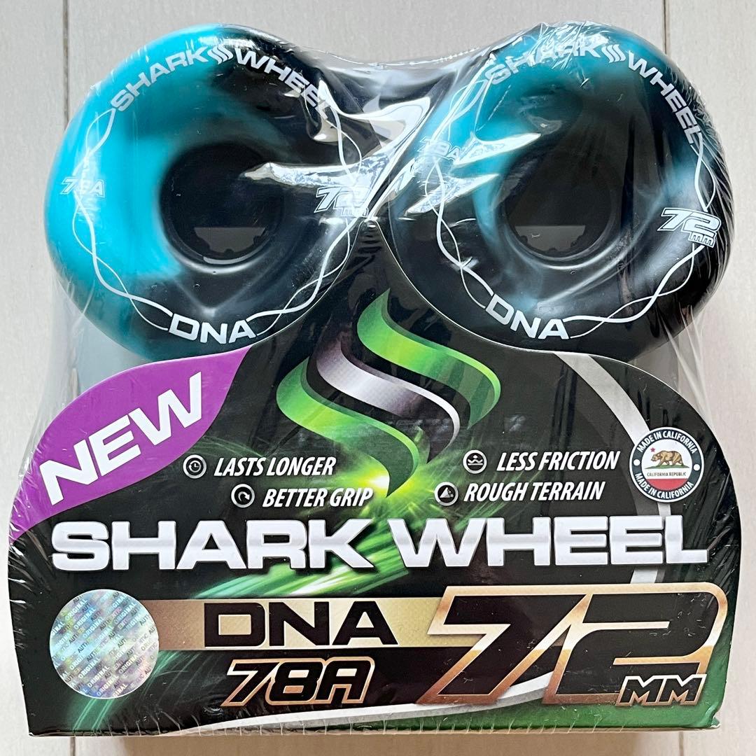 05☆新品☆ シャークウィール 72mm 78a ブラック/ブルー スワール