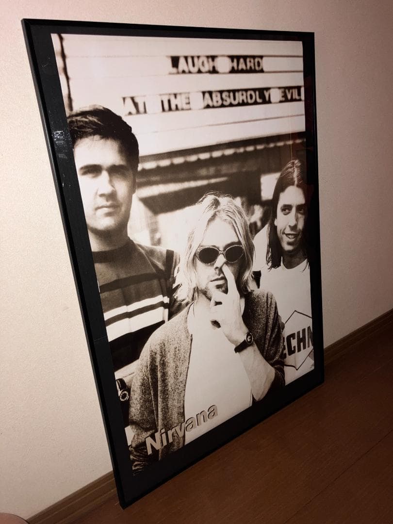 限定！日本未発売！NIRVANA ニルヴァーナ カートコバ―ン 額付 ポスター