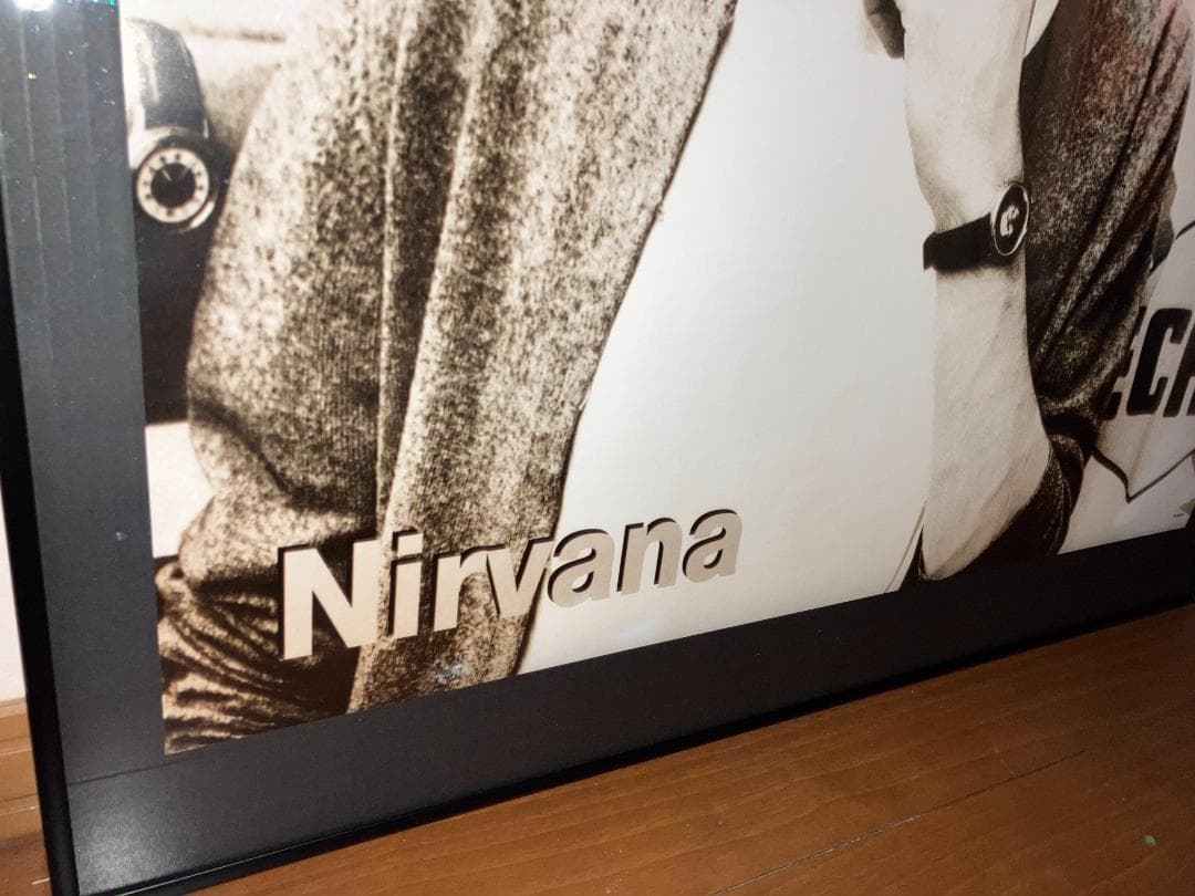 限定！日本未発売！NIRVANA ニルヴァーナ カートコバ―ン 額付 ポスター