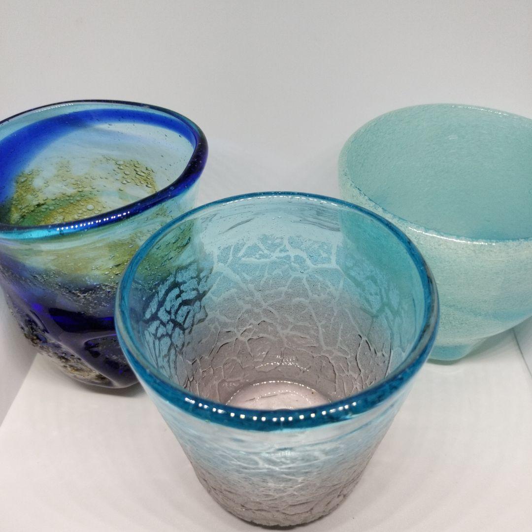 稲嶺盛吉さんのグラス 3点セット 超美品