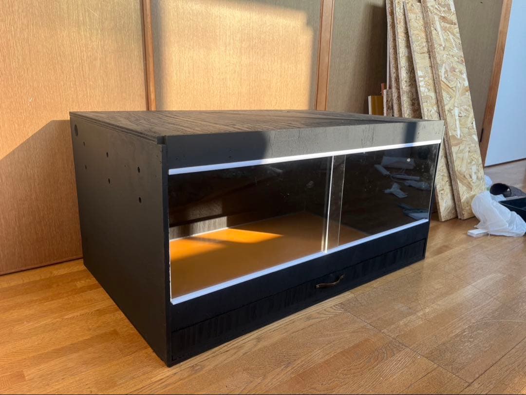 爬虫類ケージ　80×45×40 引き出しカラーケージ　爬虫類　ケージ　飼育