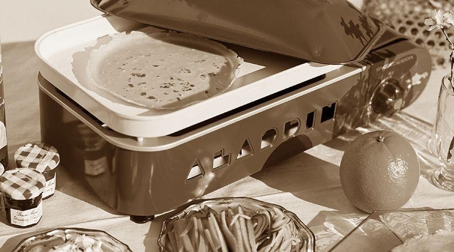 新品 アラジン SAG-RS21B ポータブル ガス ホットプレート 黄 ③