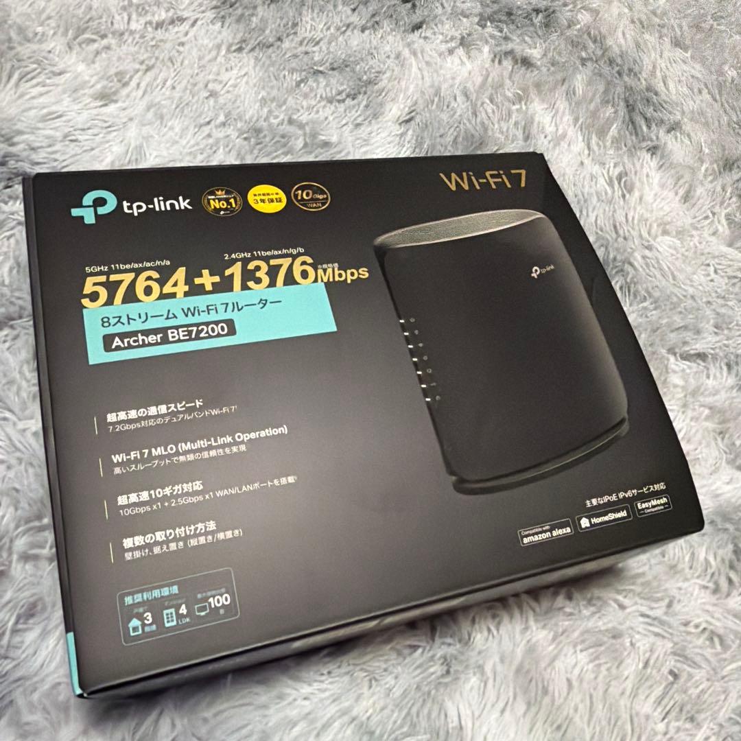 付属品完備　TP-Link Wi-Fi 7 ルーター BE7200