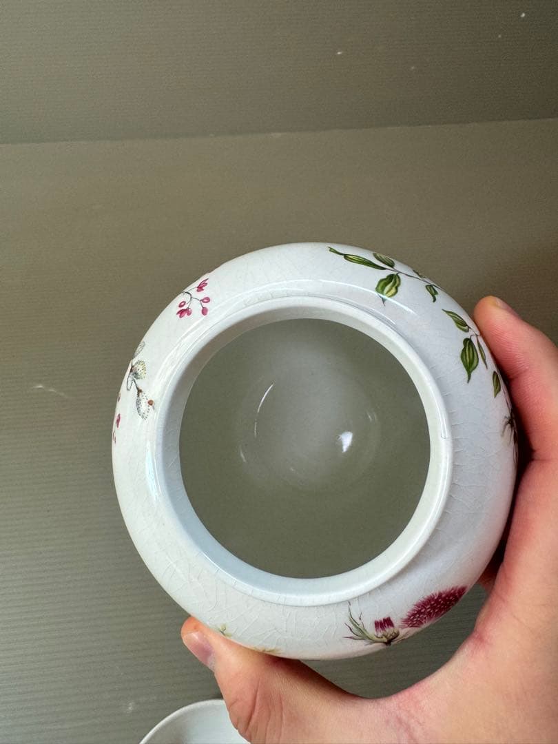 2789 ロイヤルコールドン  Cauldon 花鳥　茶壺