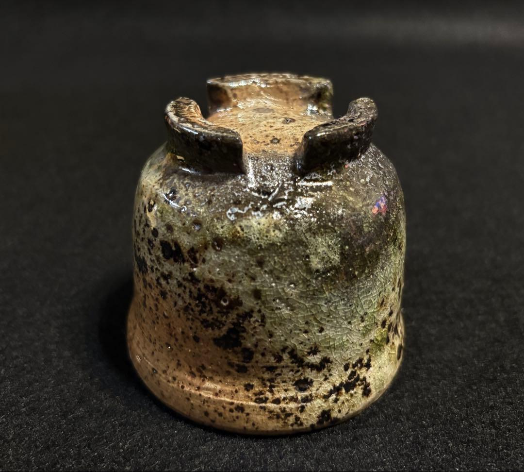 伊賀焼 作家物 奏 奏作 ぐい呑 割高台 陶芸 共箱 共布 酒器 お猪口