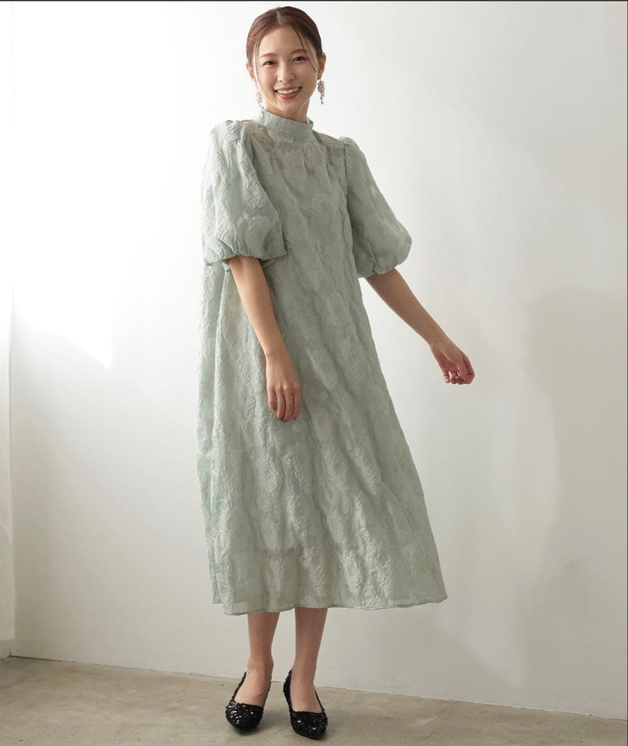 美品　haremode ハレモード ボリュームスリーブドレス　ワンピース