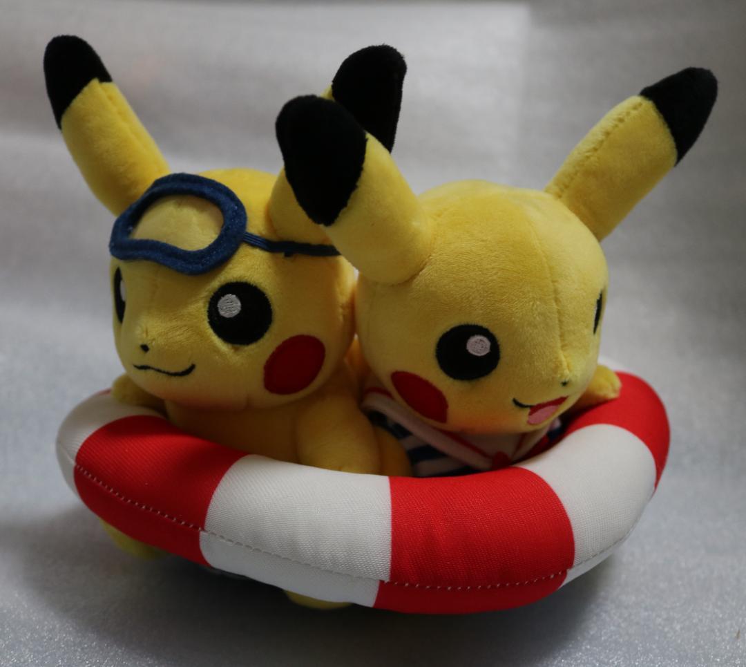 d#️⃣ポケモン#️⃣ピカチュウ　ペア　浮き輪　ぬいぐるみ