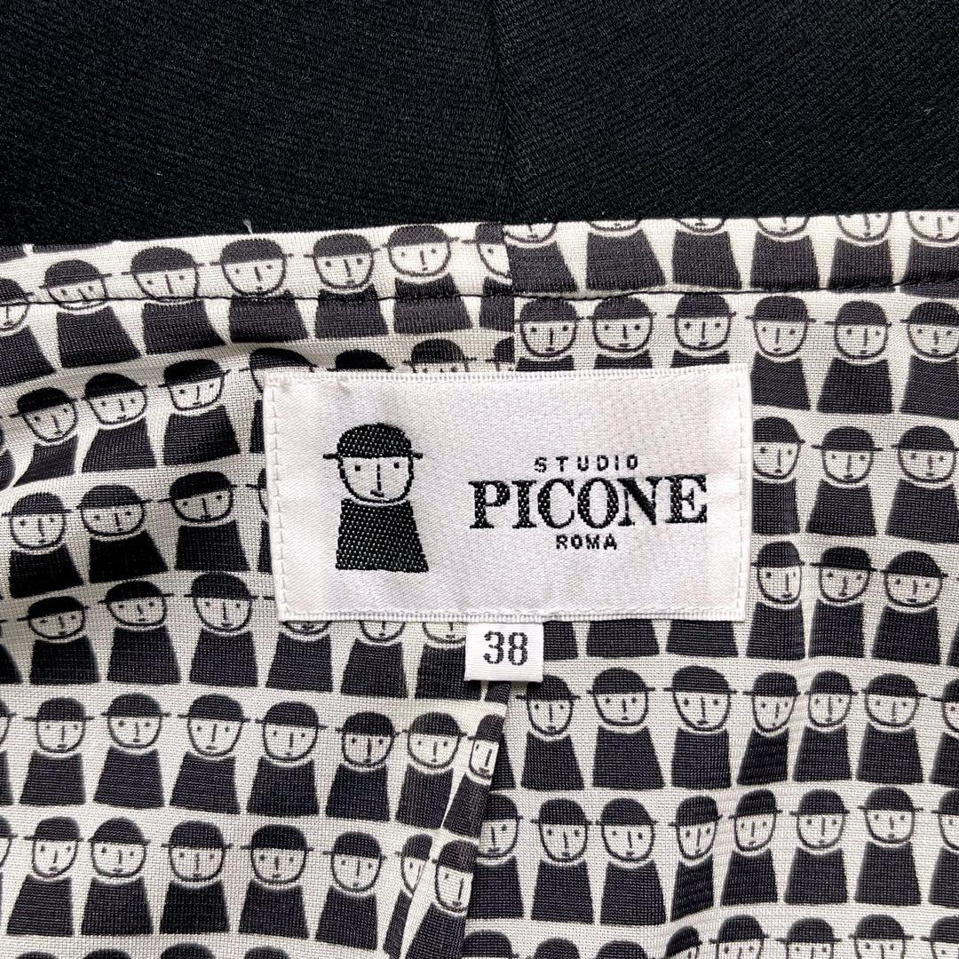 極美品【スタジオ ピッコーネ】ショールカラー コート ジャケット アルチビオ M