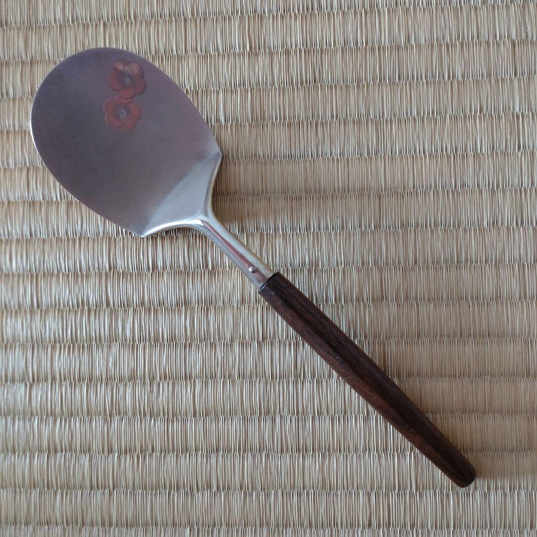 灰匙　南鐐　炉用　淡々斎好写　木村清雲造　共箱