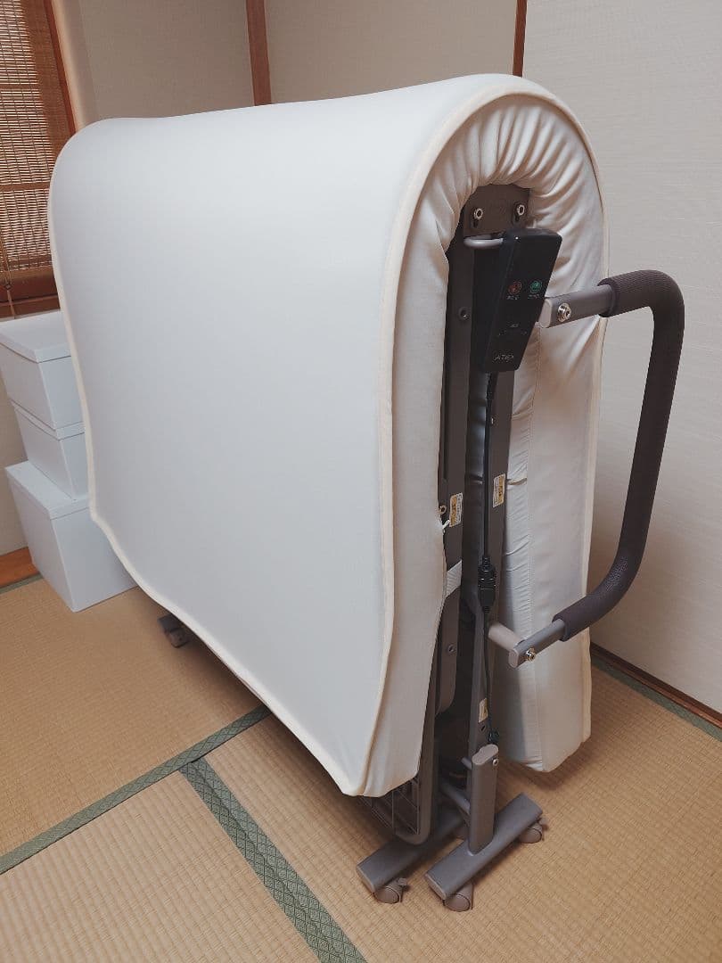収納式 電動リクライニングベッド 折りたたみベッド 介護 シングル