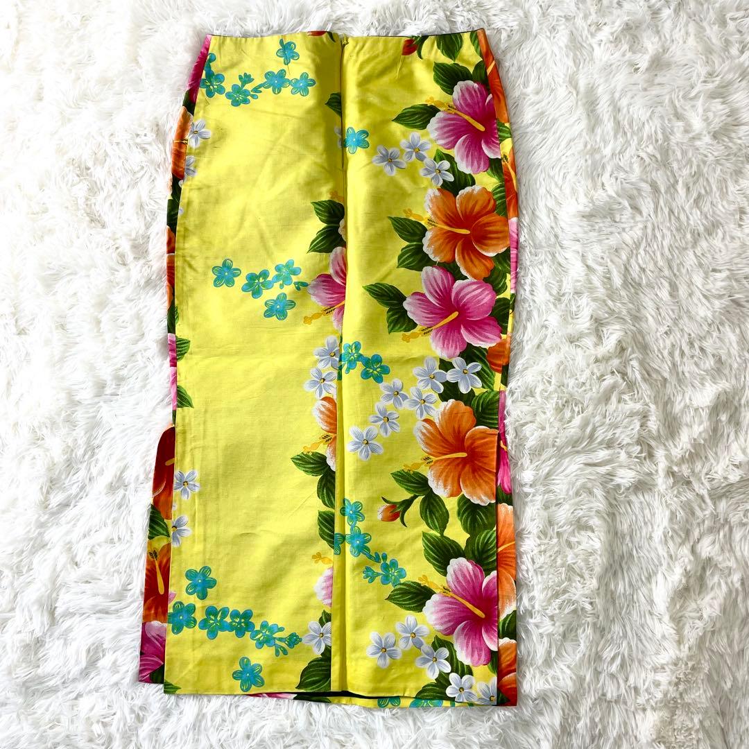 ドルチェ&ガッバーナ　花柄　スカート　レディース　イエロー　ドルガバ