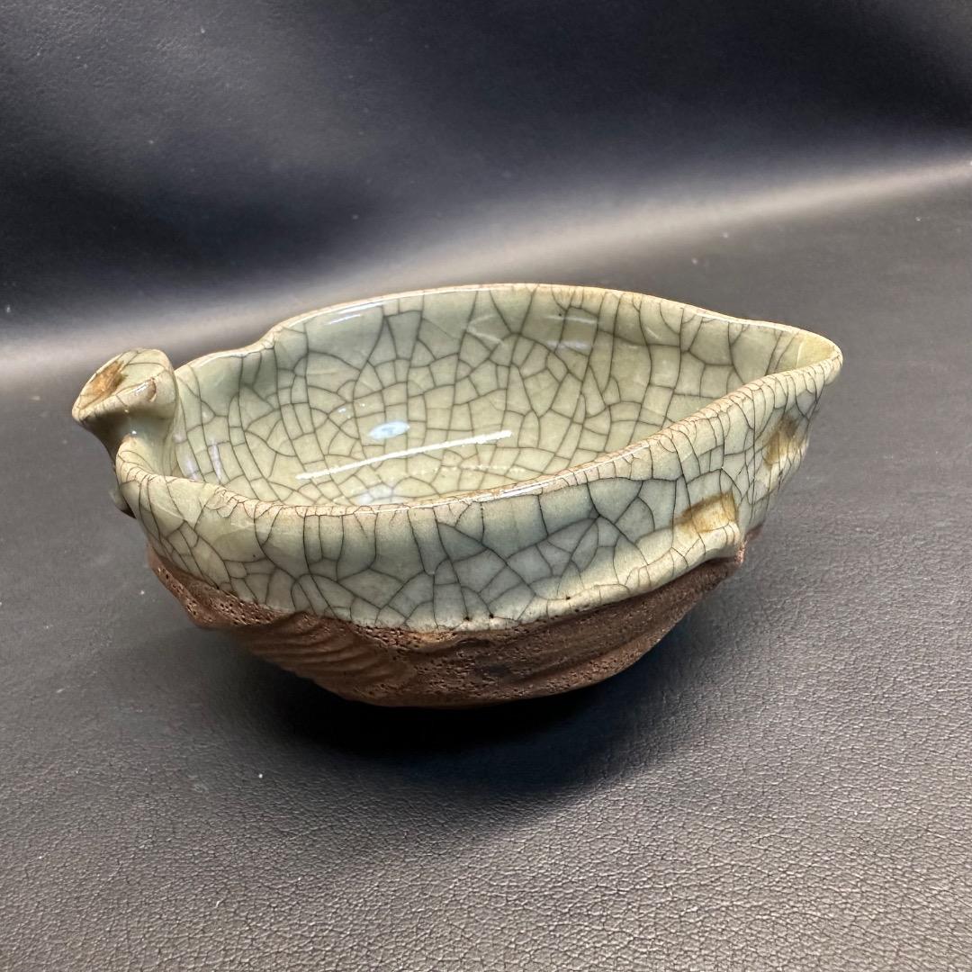 ♡Ea左1009 相馬陶徳 貫入 陶器製 器 湯冷まし 煎茶道具 相馬焼