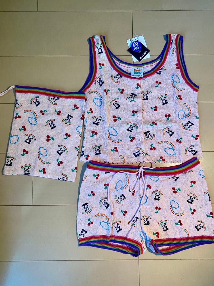 未使用　初期　ヒステリックグラマー パンダ柄　セットアップ　タンクトップY2K