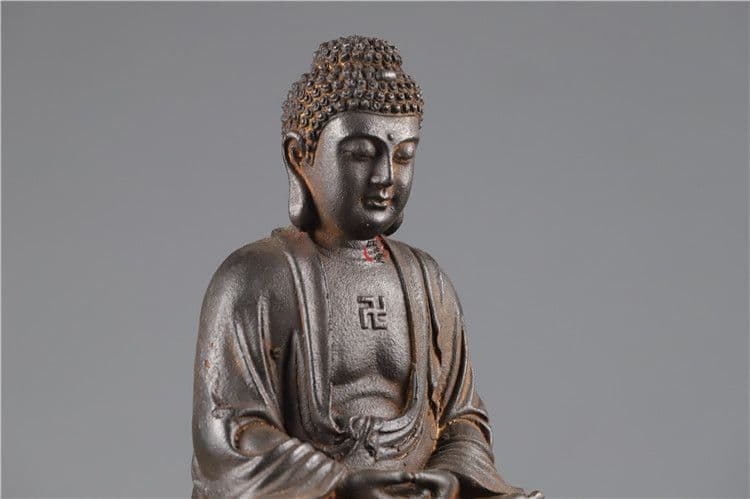 鉄器 鉄仏 大日如来仏像 鎮宅辟邪 開運風水 招財 置物 工芸品