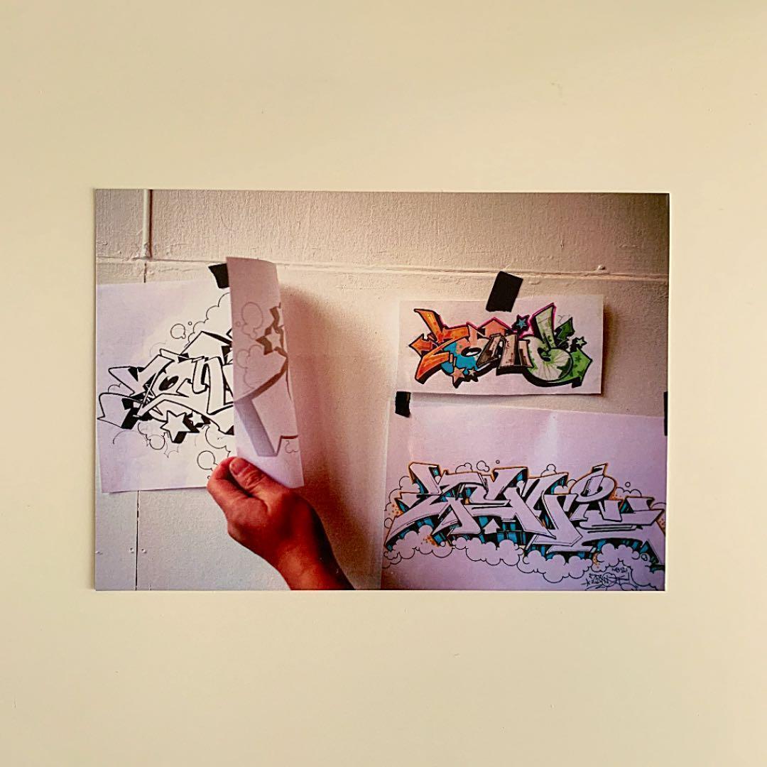 【一点物】ZENONEキャンバス 額付き 作品 匿名発送　スプレー缶