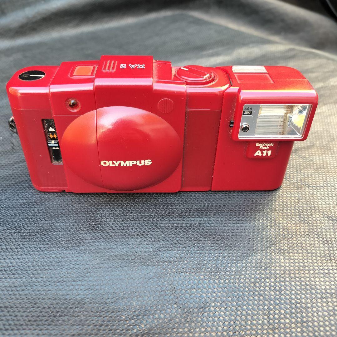 OLYMPUS オリンパス フィルムカメラ XA2 レッド 簡易動作確認済