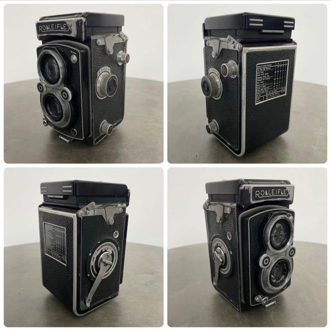 Rolleiflex 二眼レフカメラ ジャンク品 レザーケース付き パーツ取り