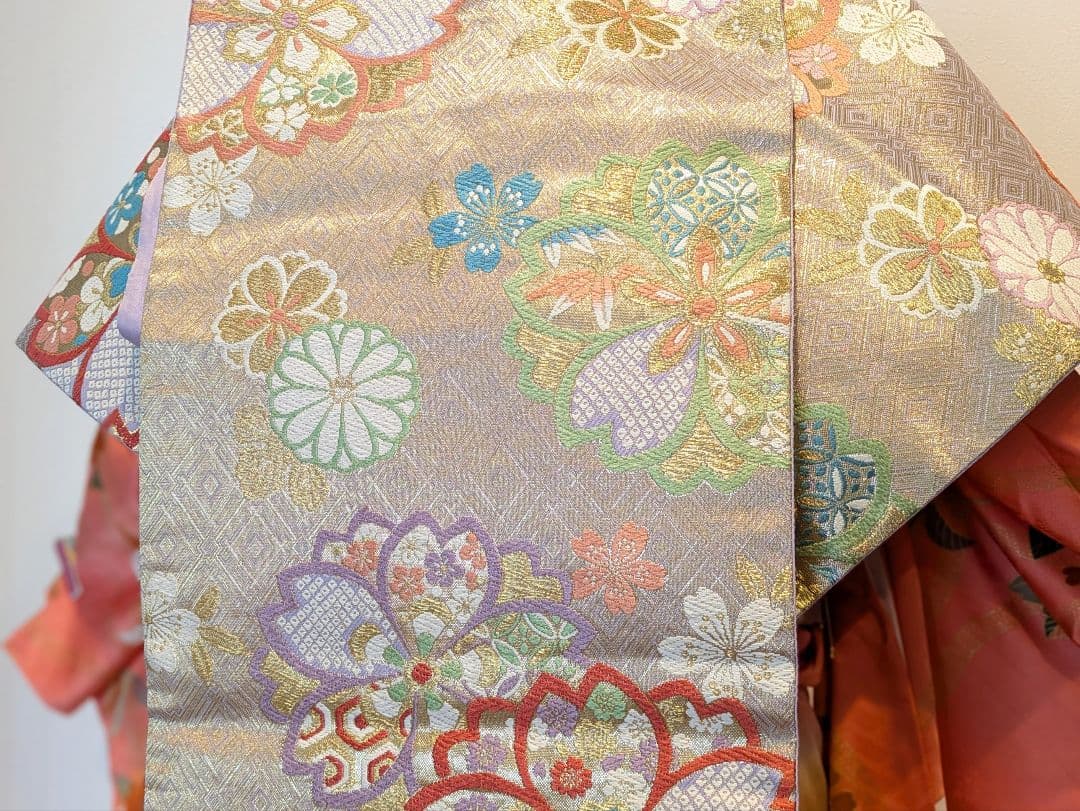 振袖フルセット 身丈156.5裄67 十日町老舗 吉澤友禅 コーラル系 成人式