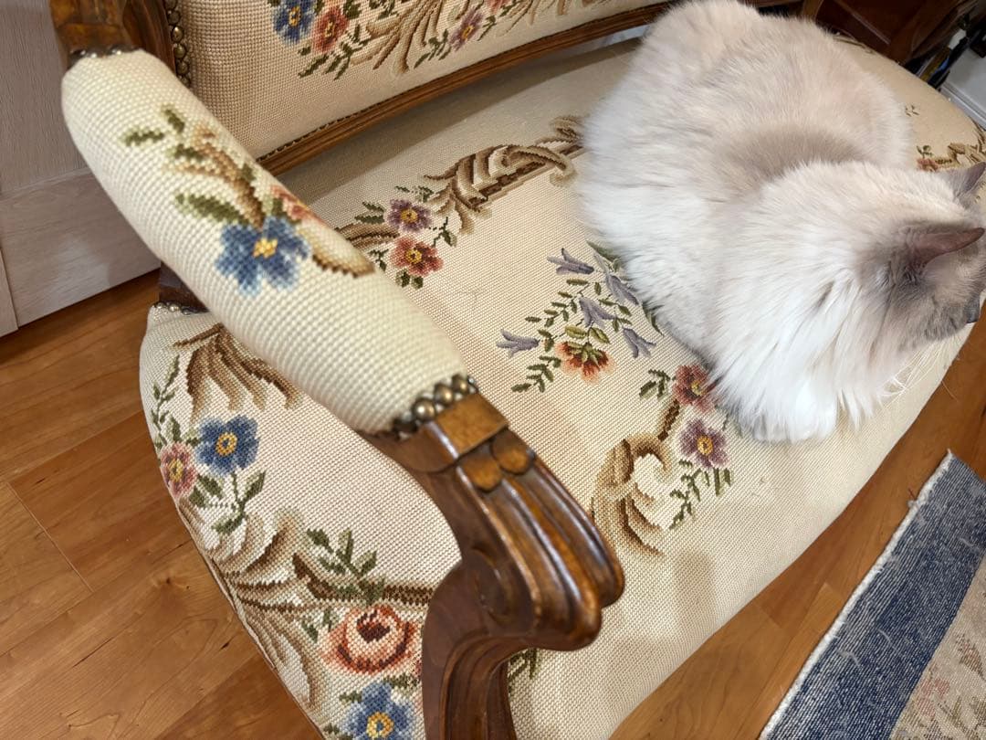 売れるまでちょこちょこお値引！　プチポワン　アンティーク　ソファ　セティ