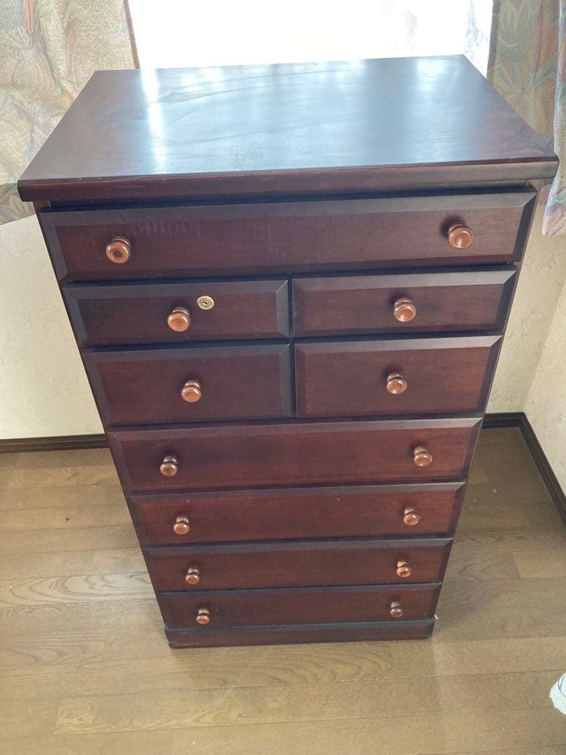 木製タンス ダークブラウン