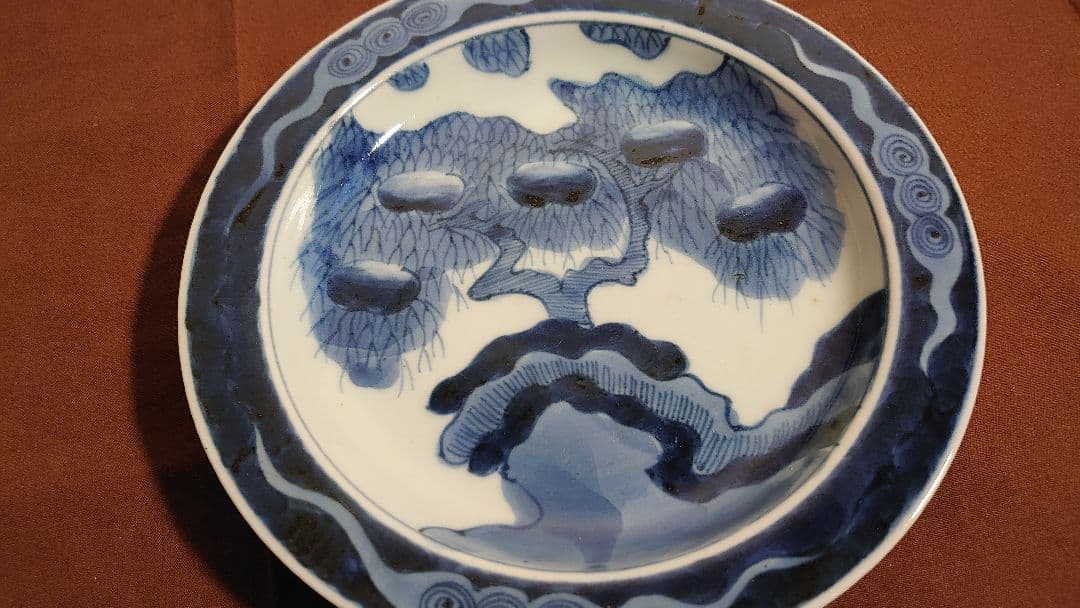 古九谷　古伊万里　染付　古染付　果実文　アンティーク伊万里　江戸期　１客