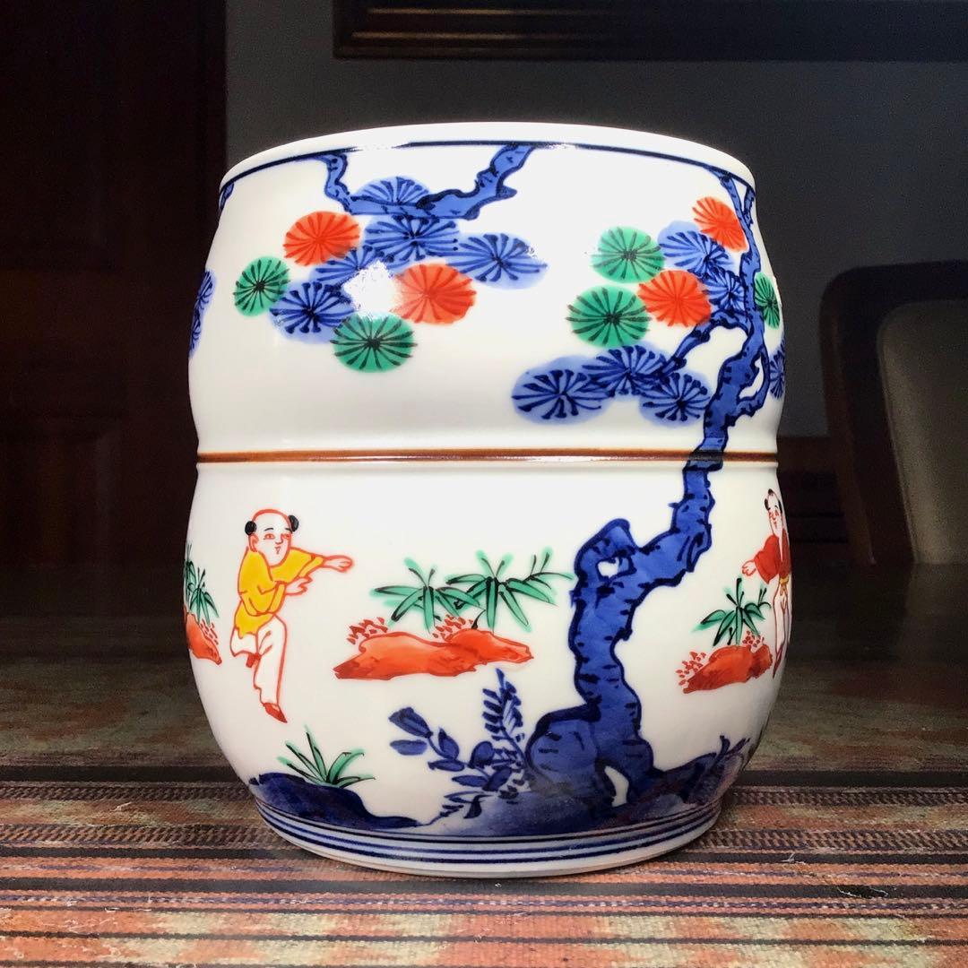 『冬うー特価』　京焼　平安 橋本龍岳　唐子　水差し