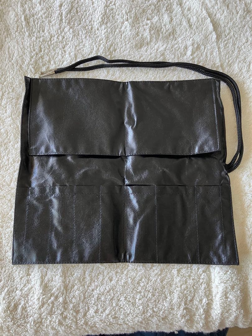 【新品未開封】HAKUHODO 白鳳堂 メイクブラシ　革ケース付き 旧ロゴ 赤軸