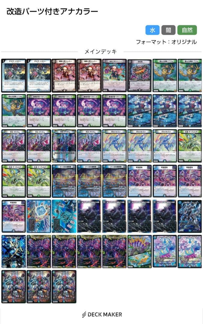 アナカラーデッドダムドデッキパーツ