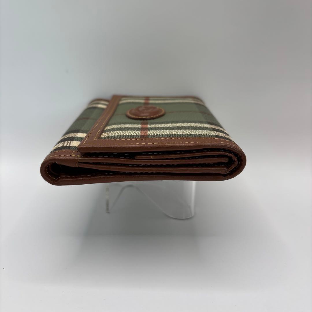 美品/希少品　BURBERRYS 二つ折り財布　チェック　グリーン　ブラウン