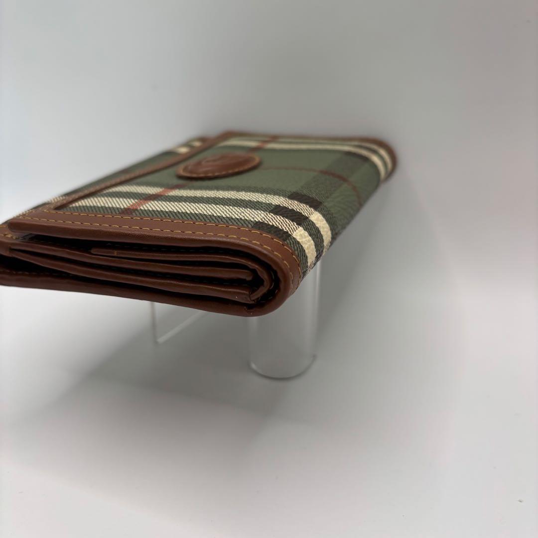 美品/希少品　BURBERRYS 二つ折り財布　チェック　グリーン　ブラウン