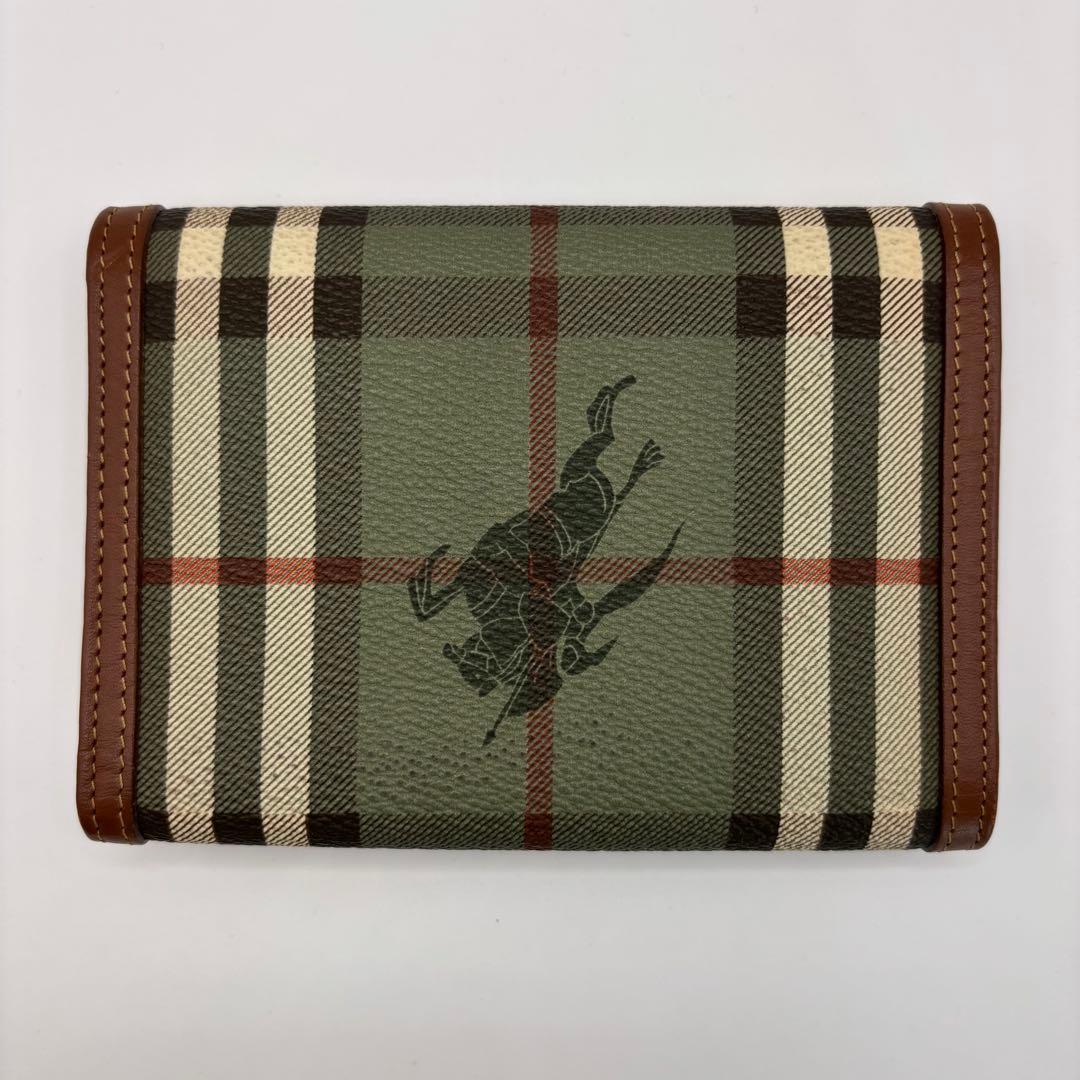 美品/希少品　BURBERRYS 二つ折り財布　チェック　グリーン　ブラウン