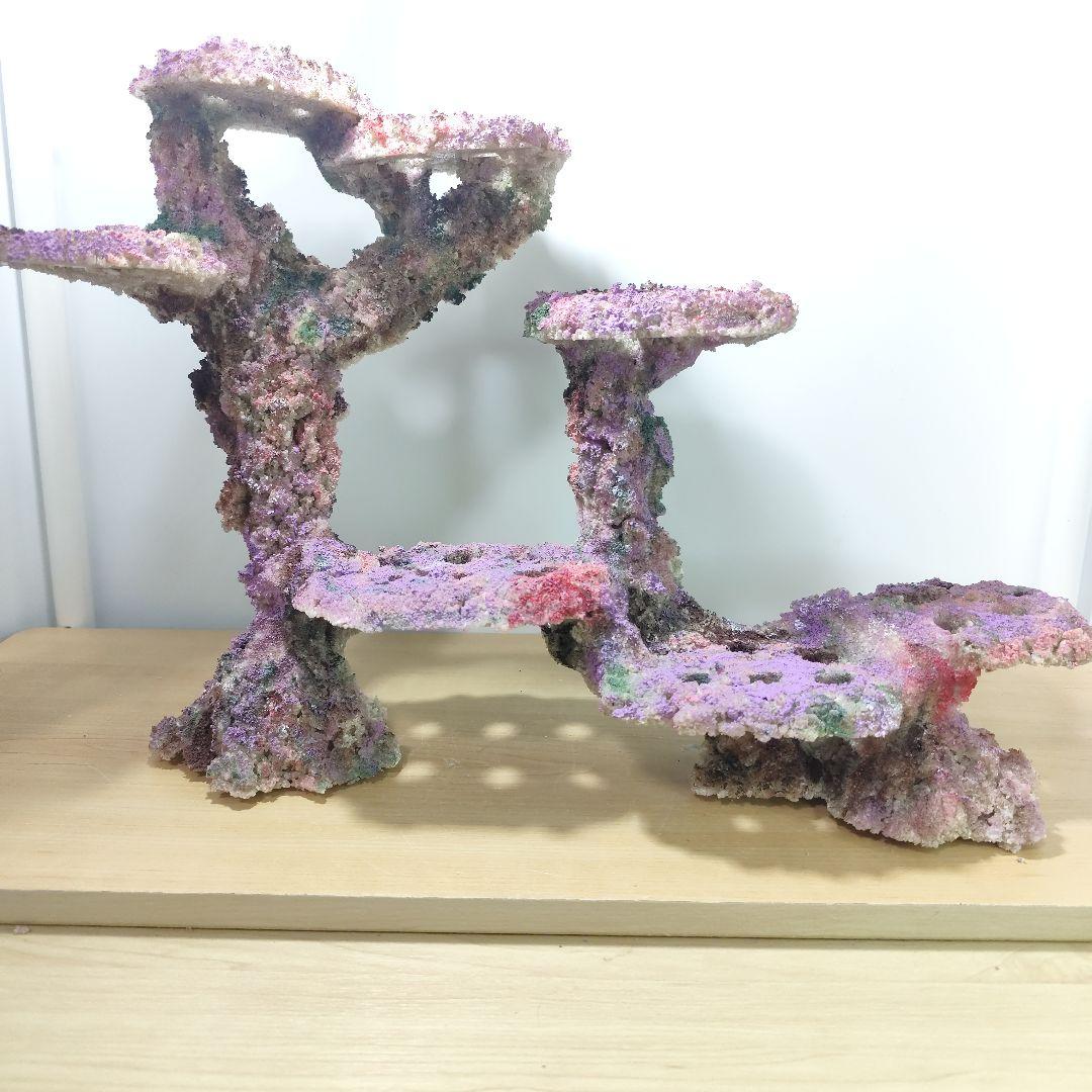 プラグ穴付き アク抜き不要人工ライブロック 海水水槽 レプリカ コーラルフラグ9