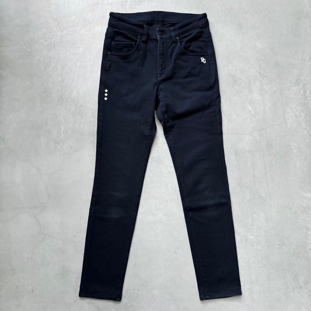 PEARLY GATES ストレッチロングパンツ 裏起毛 星条旗ワッペン 00