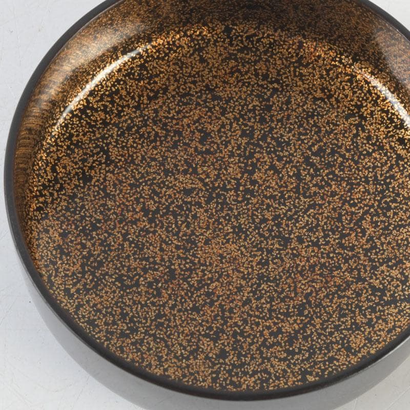 茶道具　黒漆　内金梨子地　棗　時代箱付　V　9665