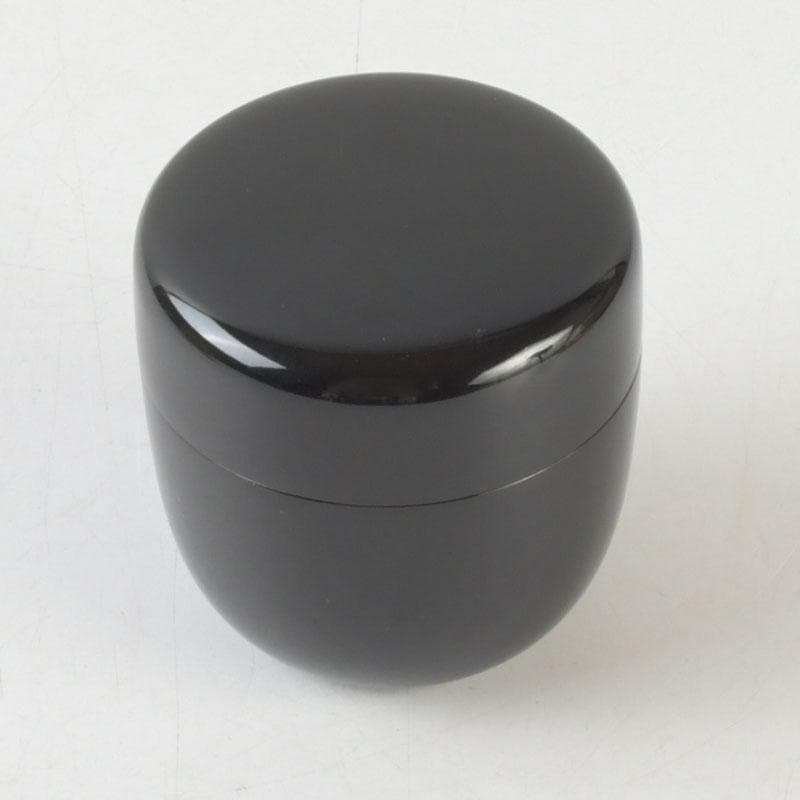 茶道具　黒漆　内金梨子地　棗　時代箱付　V　9665