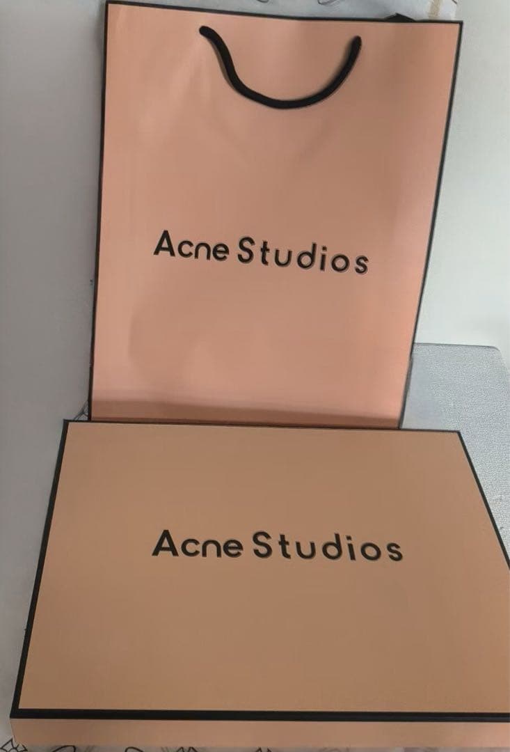 Acne Studios チェック柄マフラー ブルー