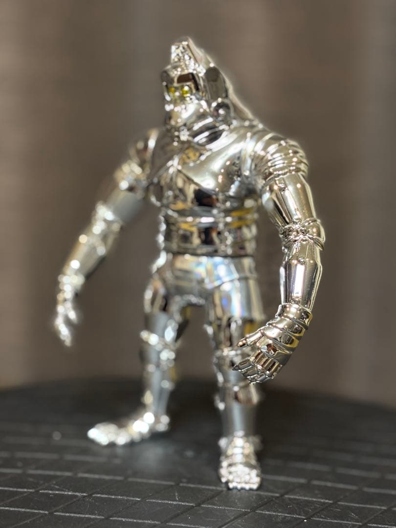 メカニコング 鏡面クロームメッキ仕様 ソフビ フィギュア オマケ付き