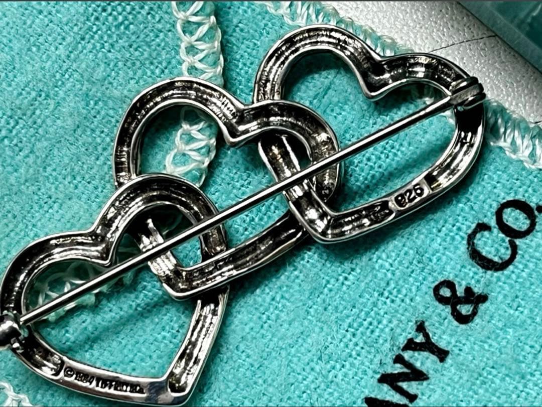 TIFFANY&Co./ティファニー シルバー925 トリプルハート ブローチ