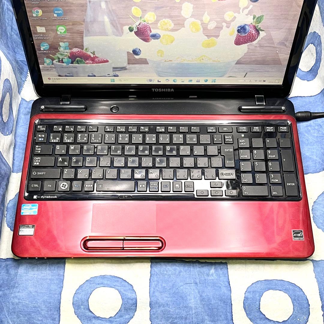 SSDでサクサク快適☆高性能i5☆大人気赤ノートパソコン♪ブルーレイ！Win11