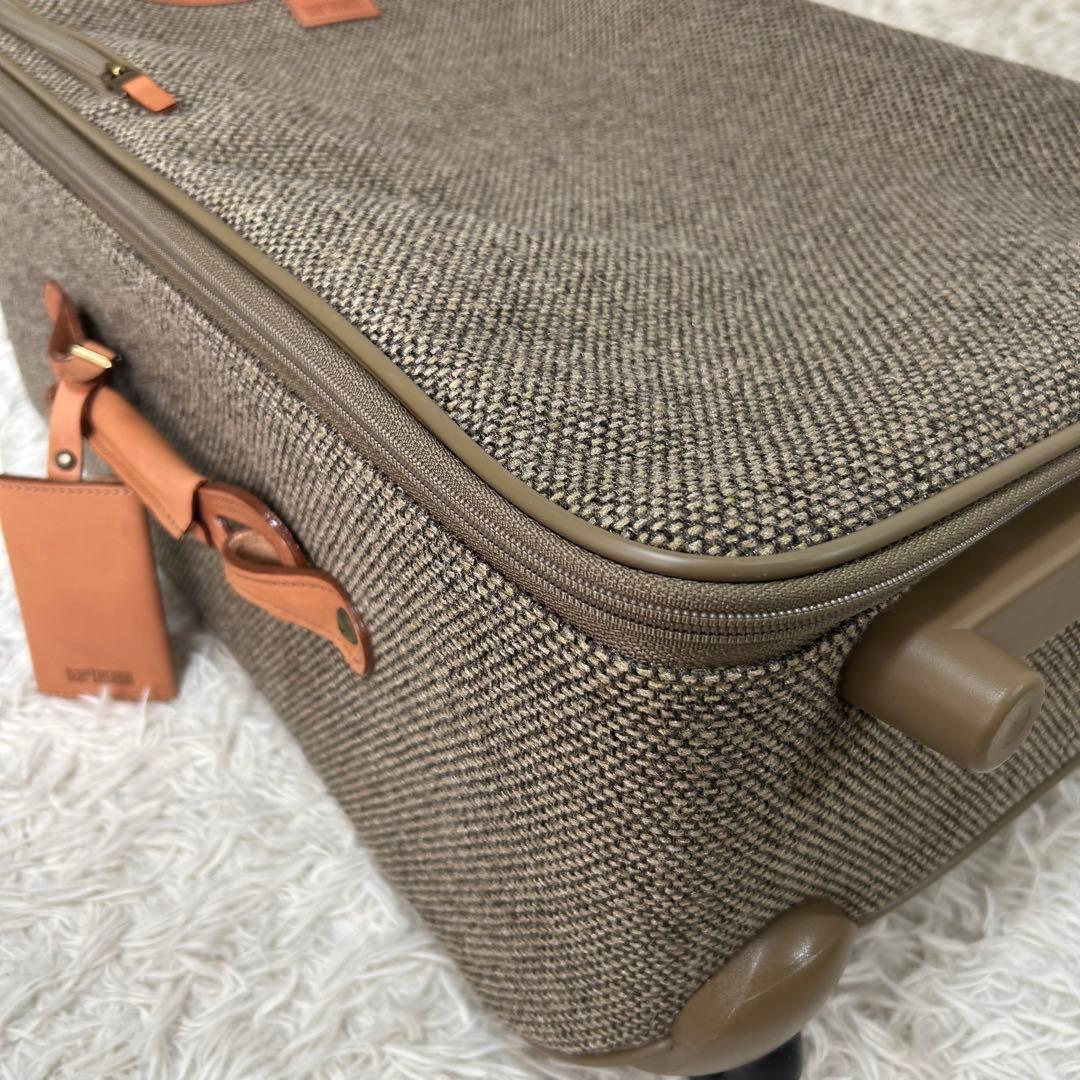 タグ付き✨ hartmann ツイード×レザー トラベルキャリーケース トロリー