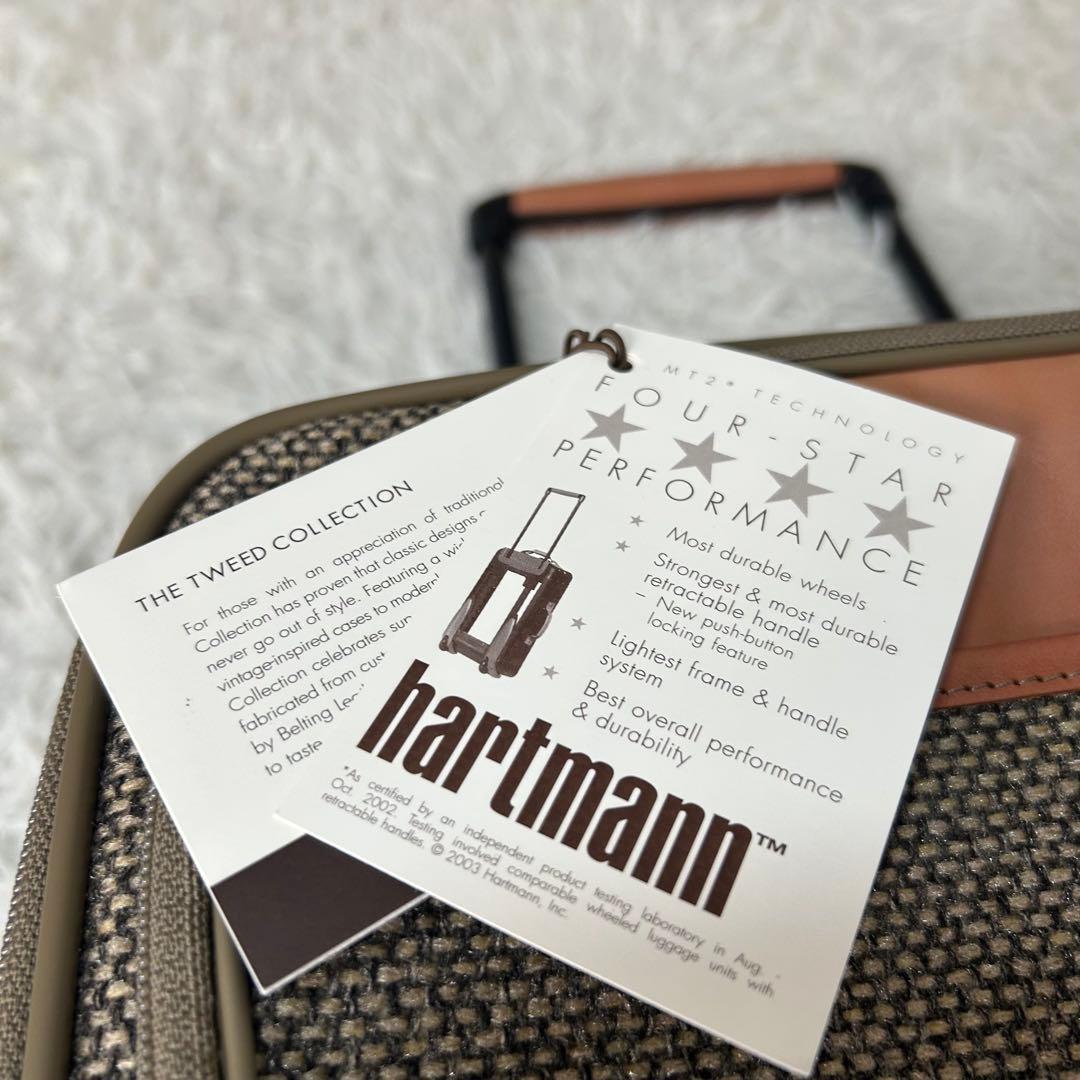 タグ付き✨ hartmann ツイード×レザー トラベルキャリーケース トロリー
