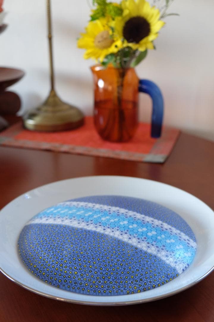 ヴェネチアングラス ミルフィオリ 皿 江波冨士子 飯塚亜裕子 松浦コータロー