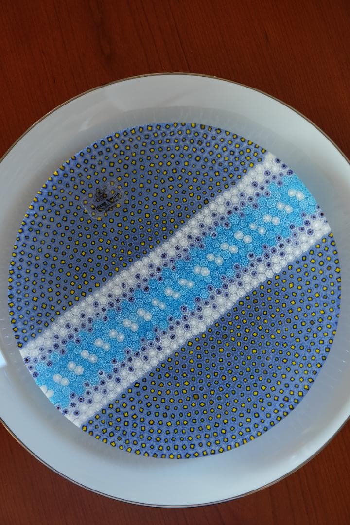 ヴェネチアングラス ミルフィオリ 皿 江波冨士子 飯塚亜裕子 松浦コータロー