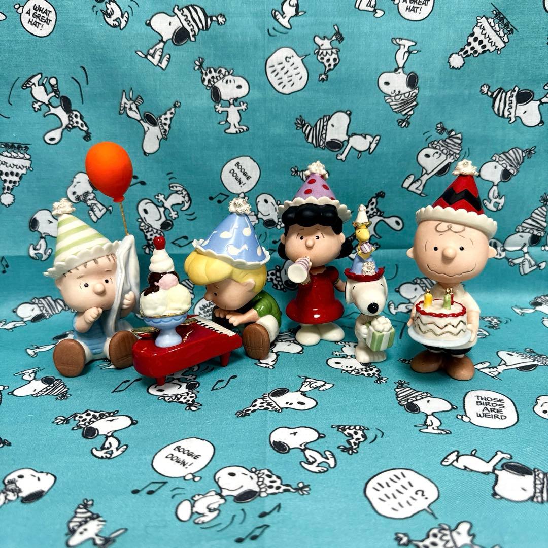 スヌーピー LENOX 陶器 海外 置物 バースデー 6点セット