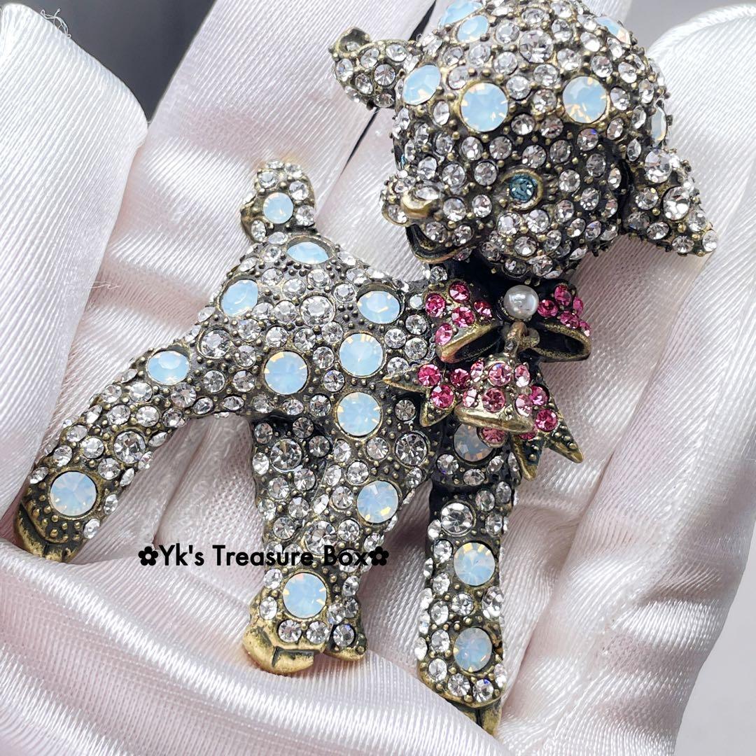 Z172/HEIDI DAUS/古金色/オパール パヴェ 羊 ひつじブローチ