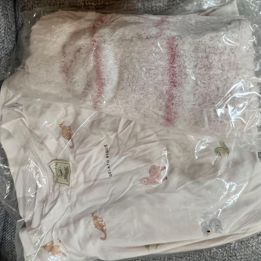 【即日発送可能！】GELATO PIQUE ピンクストライプ ルームウェアセット