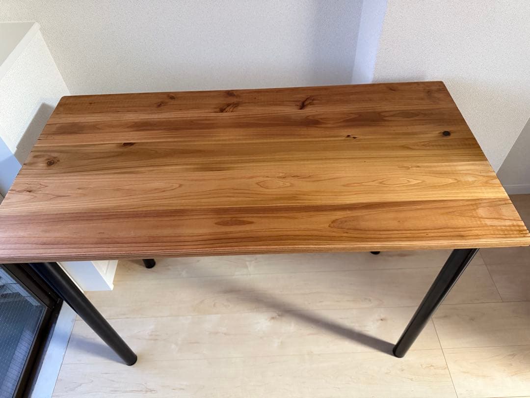 ハンドメイド 未使用 無垢材のデスク ライトブラウン100×50cm