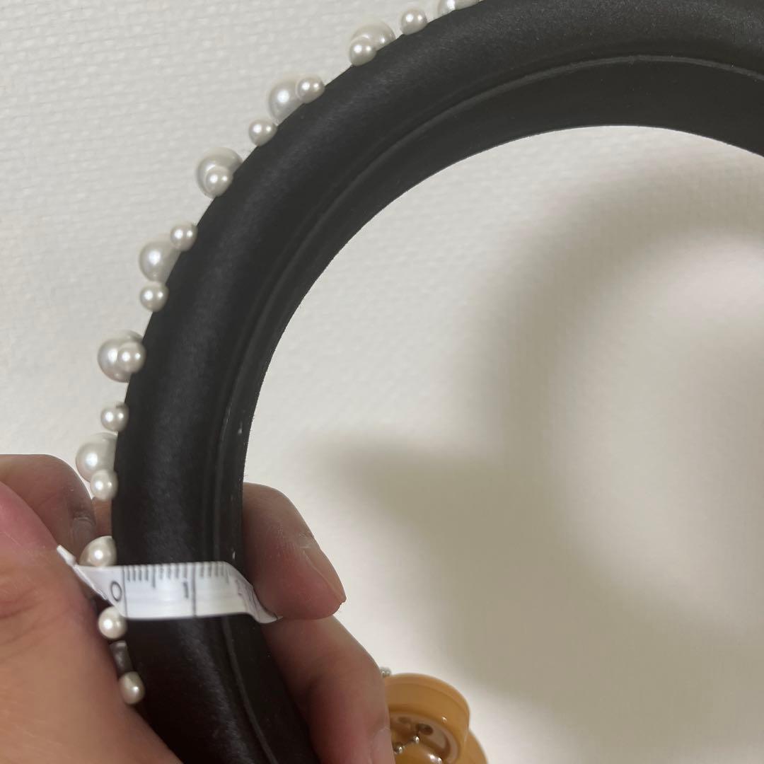 新品未使用　フェラガモ　カチューシャ　パール