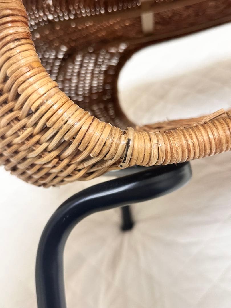 IKEA ガムレフルト ラタン製収納付きスツール